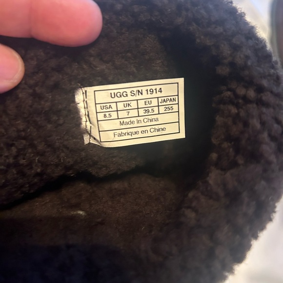 Ugg Australia 1914 Upper Leather Boot Zip Sides Brown Women’s,Size 8.5 - Picture 5 of 16